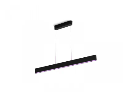 Pendul LED RGB Philips Hue Ensis, Bluetooth, 79W (175W), 5500 lm ,luminaalba si color (2200-6500K), IP20, 129.8cm, Negru