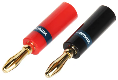 Pereche de mufe banană VITALCO BAN-PLUG-V1, roșie + neagră