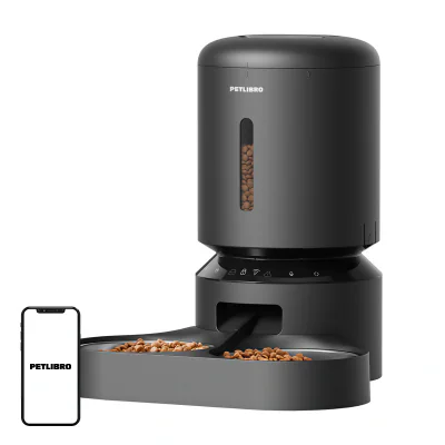 Petlibro Granary dozator de hrană cu bol dublu, Wifi, 5L (negru)