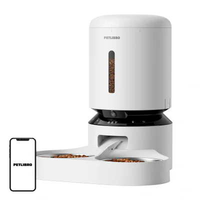 Petlibro Granary dozator de hrană pentru camere cu bol dublu, 5L (alb)
