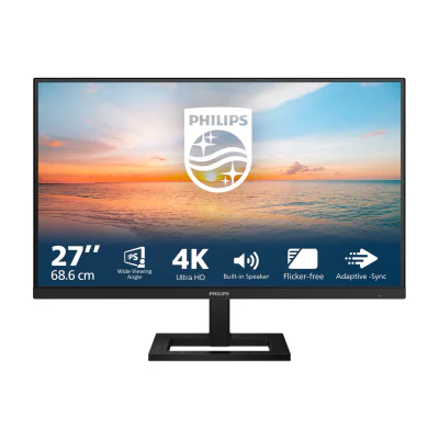 Philips 1000 series 27E1N1800AE/00, 68.6 cm (27"), 3840 x 2160 pixels, 4K Ultra HD, LED, 4 ms, Black