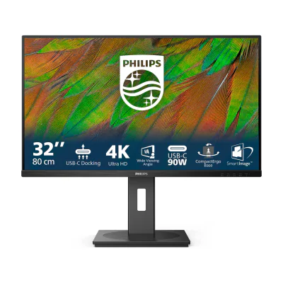 Philips 3000 series 32B1U3900/00, 80 cm (31.5"), 3840 x 2160 pixels, 4K Ultra HD, LCD, 4 ms, Black
