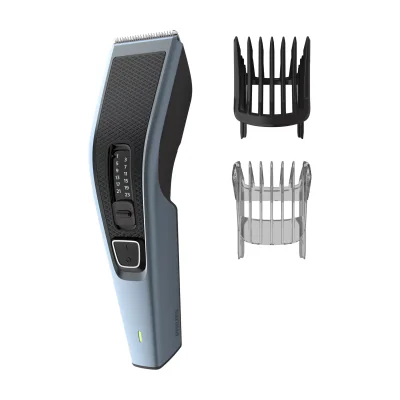 Philips 3000 series Hairclipper series 3000 HC3530/15 Hair clipper, Black, Blue, 0.5 mm, 2.3 cm, 4.1 cm, Stainless steel, AC/Battery