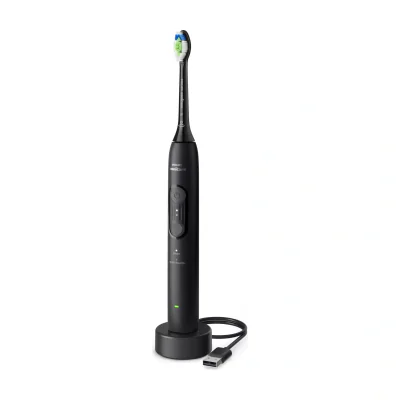 Philips 4100 series 4100 HX4041/52 Rechargeable toothbrush, Adult, Sonic toothbrush, Gum care, 31000 movements per minute, Black, 2 min, 4 x 30 sec