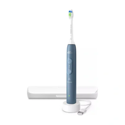 Philips 4100 series 4100 HX4043/48 Rechargeable toothbrush, Adult, Sonic toothbrush, Gum care, 31000 movements per minute, Blue, 2 min, 4 x 30 sec