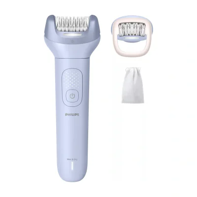 Philips 8000 series Epilator Series 8000 BRE708/00 Cordless epilator; Wet & Dry, Blue, 32 tweezers, 70400 RPM, Battery, Built-in battery, 3 h