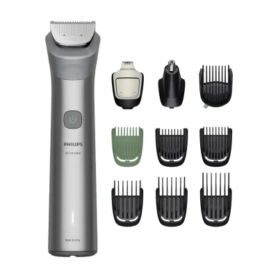 Philips All-in-One Trimmer 5000 Series MG5921/15 10-in-1 trimmer, Light grey, 0.5 mm, 1.6 cm, 1 mm, Face, Head, Nose, Metal