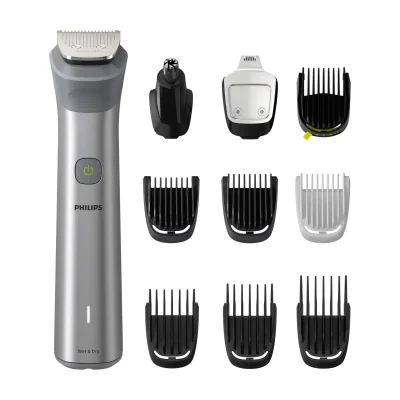 Philips All-in-One Trimmer MG5920/15 Series 5000, Stainless steel, 0.5 mm, 1.6 cm, 1 mm, Beard, Ear, Nose, Battery