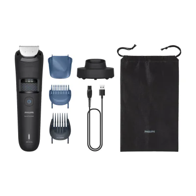 Philips Beard Trimmer 5000 Series BT5780/15 Beard styling with hair collector, Oil-free maintenance, Battery, Self-sharpening blade, Black
