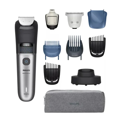 Philips Beard Trimmer 7000 Series BT7670/15 Beard styling with hair collector, Oil-free maintenance, Battery, Self-sharpening blade, Black, Steel