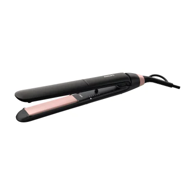 Philips Essential ThermoProtect straightener, Straightening brush, Warm, 160 °C, 230 °C, 3 s, Black, Pink