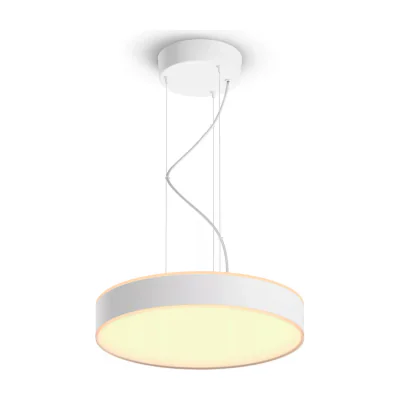 Philips Hue White ambience Enrave pendant, Smart suspension light, Bluetooth/Zigbee, White, LED, Metal, Non-changeable bulb(s)