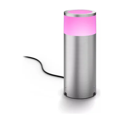 Philips Hue White and colour ambience Calla Outdoor bollard, Outdoor pedestal/post lighting, Stainless steel, Stainless steel, IP65, Garden, Patio, III