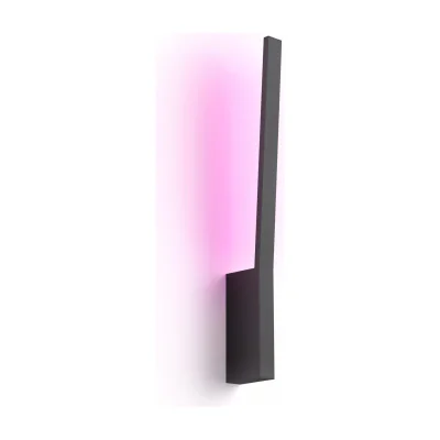 Philips Hue White and colour ambience Liane wall light, Smart wall light, Bluetooth/Zigbee, Black, LED, Metal, Non-changeable bulb(s)