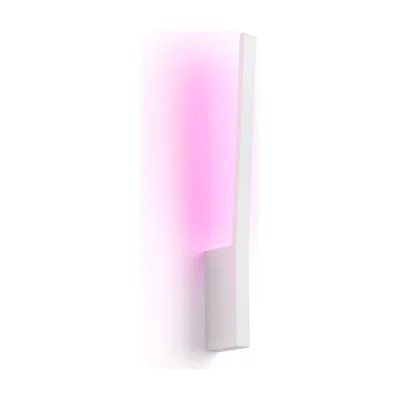 Philips Hue White and colour ambience Liane wall light, Smart wall light, Bluetooth/Zigbee, White, LED, Metal, Non-changeable bulb(s)