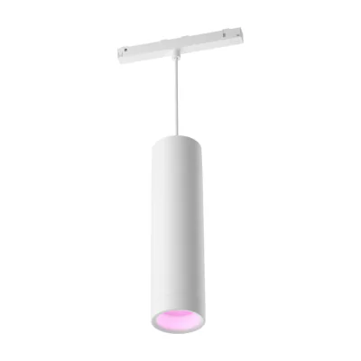 Philips Hue White and colour ambience Perifo cylinder pendant, Smart suspension light, Bluetooth/Zigbee, Black, Integrated LED, Metal, Multi