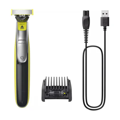 Philips OneBlade 360 QP2734/23 Face, Foil shaver, Charcoal, Lime, Contour-following technology, Dual protection system, Replace every 4 months**; QP210, QP220, QP230; QP610, QP620, QP410, QP420, 0.33 year(s), Battery