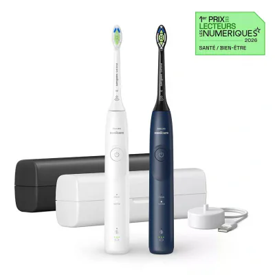 Philips Sonicare 5500 series Series 5500 HX7119/01 Rechargeable Sonic Electric Toothbrush, Adult, Sonic toothbrush, Whitening, 62000 movements per minute, Blue, White, 2 min, 4 x 30 sec