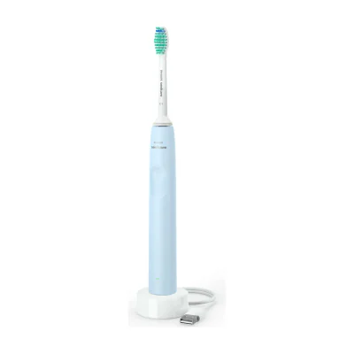 Philips Sonicare 2100 series 2100 Series HX3651/12 Sonic electric toothbrush, Adult, Sonic toothbrush, Soft, Blue, White, 2 min, 4 x 30 sec, White