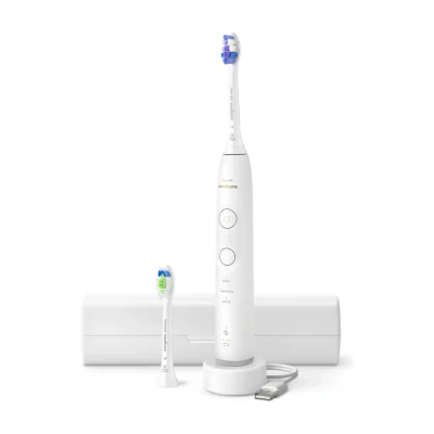 Philips Sonicare 6500 series Series 6500 HX7410/02 Rechargeable Sonic Electric Toothbrush, Adult, Sonic toothbrush, Sensitive, Whitening, 62000 movements per minute, White, 2 min, 4 x 30 sec