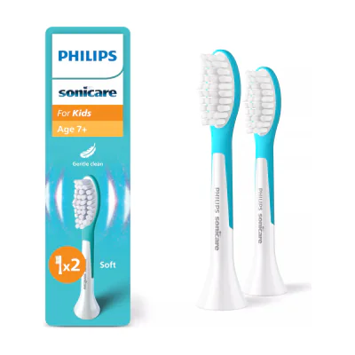 Philips Sonicare For Kids For Kids HX6042/90 2-pack brush heads, 2 pc(s), Blue, White, 3 month(s), Soft, Extra-fine, Philips