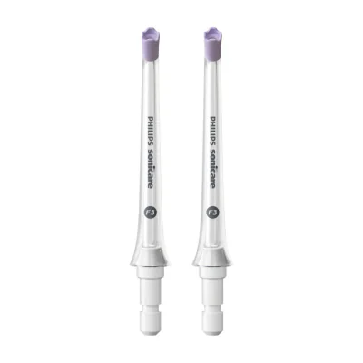 Philips Sonicare Power Flosser HX3062/00 2-pack F3 Quad Stream water flosser nozzle, Electric flosser nozzle, White, 138 mm, 65 mm, 22 mm, 18 g