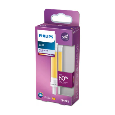 Philips Spot 60W R7S R7S, 7.2 W, 60 W, R7s, 850 lm, 15000 h, Cool white