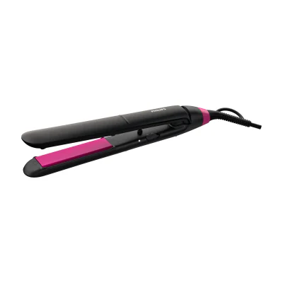 Philips StraightCare Essential ThermoProtect straightener, Straightening brush, Warm, 180 °C, 220 °C, 60 s, Black, Pink