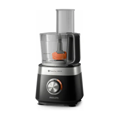 Philips Viva Collection HR7530/10 Compact Food Processor, 2.1 L, Black, Rotary, 19000 RPM, 1 m, 1 discs