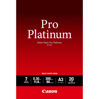 Canon Pro Platinum Photo Paper A3 (20 Sheets) PT101A3