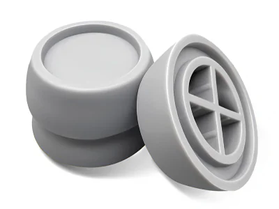 PICIOARE cauciucate anti-vibratii Superior, pentru masina de spalat / uscator rufe, alb, "SUPSLG001"