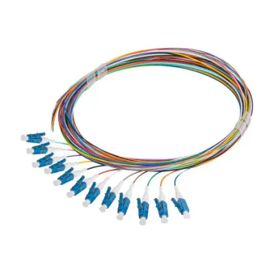 Pigtail Fiber Optic Lanberg SM LC/UPC, G657A1, 9/125, Semi Tight, 12x2 metri, Multicolor