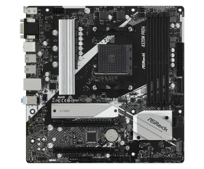 PLACA de BAZA Asrock "A520M PRO4", skt AM4, mATX, AMD A520, 4 x DDR4, max. 128 GB, 4 x SATA, 2 x M.2, 7.1, "A520M PRO4"