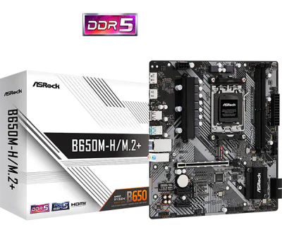 Placa de baza ASRock B650M-H/M.2+, Socket AM5, DDR5, Micro-ATX
