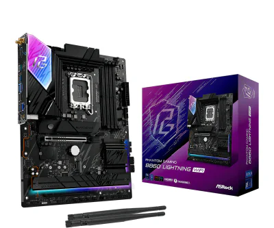 Placa de baza ASRock B860 Lightning WiFi 1851 ATX HDMI/DP/USB-C DDR5 "90-MXBR2-A0UAYZ"