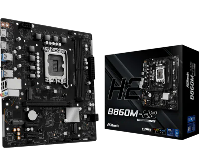 Placa de baza ASRock B860M-H2, LGA 1851, DDR5, Micro-ATX