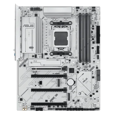 Placa de baza Asus B850 MAX GAMING WIFI W, AM5, DDR5, Alb "B850 MAX GAMING WIFI W"