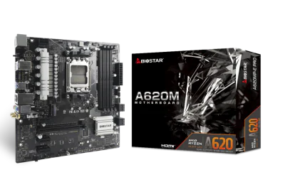 Placa de baza Biostar "A620MP­E PRO", skt. AM5, chipset AMD A620, mATX, 4 x DDR5 max. 256 GB, USB 3.2 gen 1, USB 3.2 gen 2 Type-C, 4 x SATA, 2 x M.2, PCIe 4.0, HDMI, DisplayPort, "A620MP­E PRO"