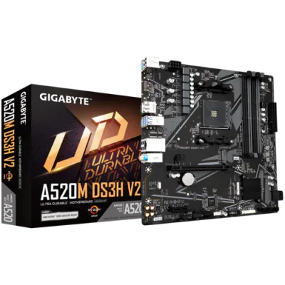 Placa de baza Gigabyte A520M DS3H V2, Socket AM4, DDR4, Micro-ATX