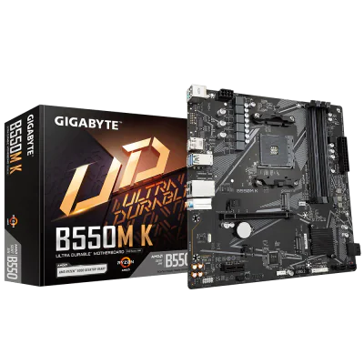 Placa de baza Gigabyte B550M K, Socket AM4, DDR4, Micro-ATX