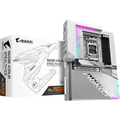 Placa de baza Gigabyte B650E AORUS STEALTH ICE, Socket AM5, DDR5, ATX