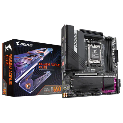 Placa de baza Gigabyte B650M AORUS ELITE, Socket AM5, DDR5, Micro-ATX