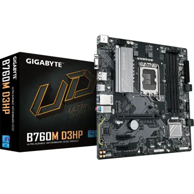 Placa de baza Gigabyte B760M D3HP, Socket 1700, DDR5, Micro-ATX
