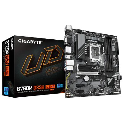 Placa de baza Gigabyte B760M DS3H GEN5, Socket 1700, DDR5, Micro-ATX