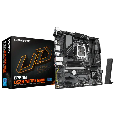 Placa de baza Gigabyte B760M DS3H WIFI6E GEN5, Socket 1700, DDR5, Micro-ATX