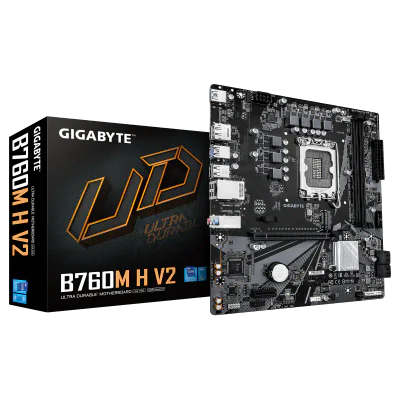 Placa de baza Gigabyte B760M H V2, Socket 1700, DDR5, Micro-ATX