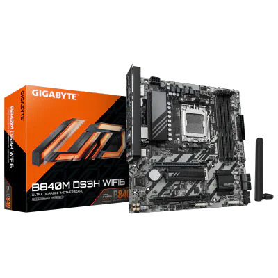 Placa de baza Gigabyte B840M DS3H WIFI6, Socket AM5, DDR5, Micro-ATX