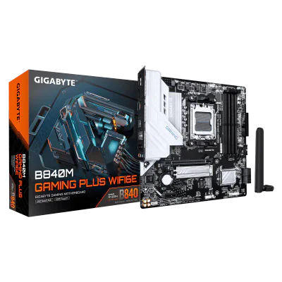 Placa de baza Gigabyte B840M Gaming Plus WiFi6E, Socket AM5, DDR5, Micro-ATX