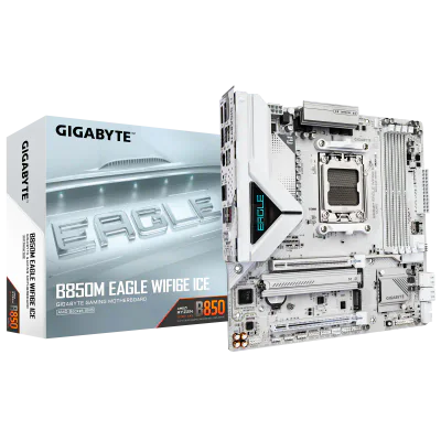 Placa de baza Gigabyte B850M EAGLE WIFI6E ICE, Socket AM5, DDR5, Micro-ATX