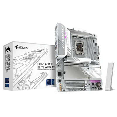 Placa de baza Gigabyte B860 AORUS ELITE WIFI7 ICE, Socket 1851, DDR5, ATX